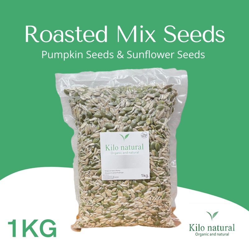 

Roasted Mix Seeds 1KG / Mix Pumpkin Sunflower Panggang