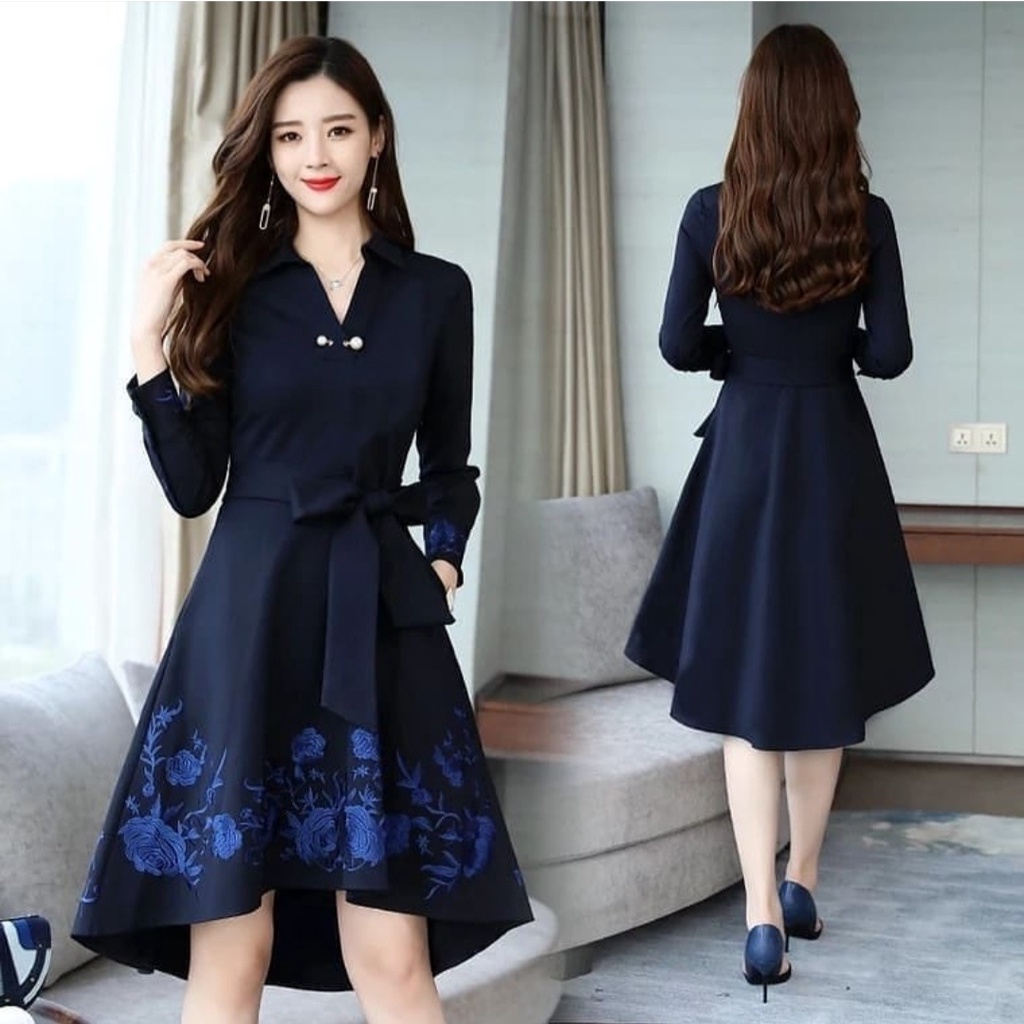 Toply shop Dres wanita vikami /  Korean dres