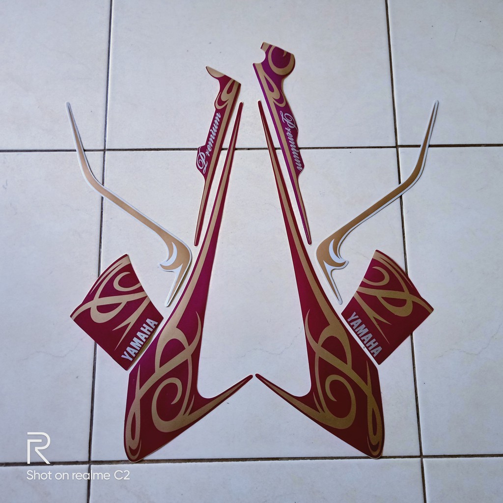 stiker striping motor fino premium 2016 ungu