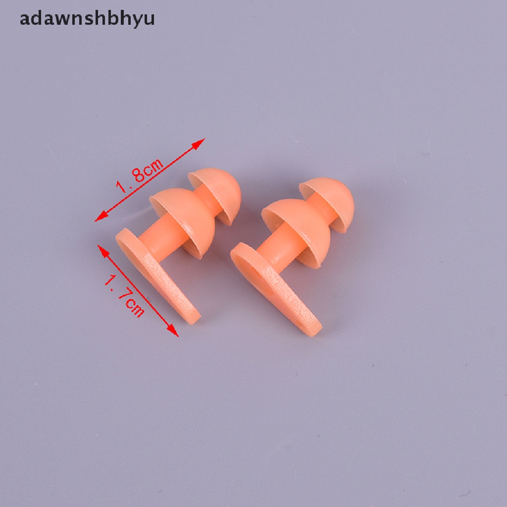 Adawnshbhyu 1pasang Ear Plugs Silikon Anti Air Penyumbat Telinga Aksesoris Renang Olahraga Air