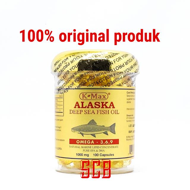 Minyak Ikan K-Max Alaska Deep Sea Fish Oil (Tutup  Kuning)