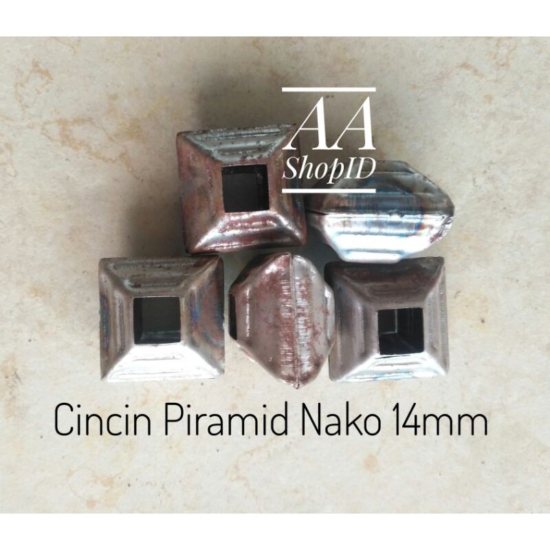 ornamen pagar besi Cincin Piramid Nako 14mm