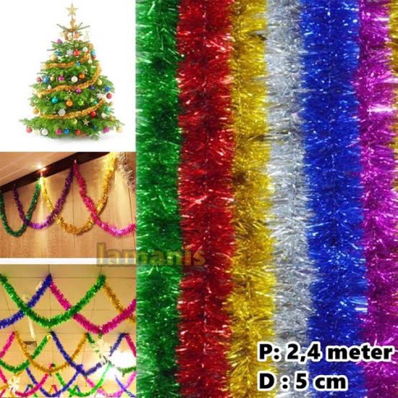 Jual SLINGER / Hiasan Pohon Natal 2.4 meter 10 PCS | Shopee Indonesia