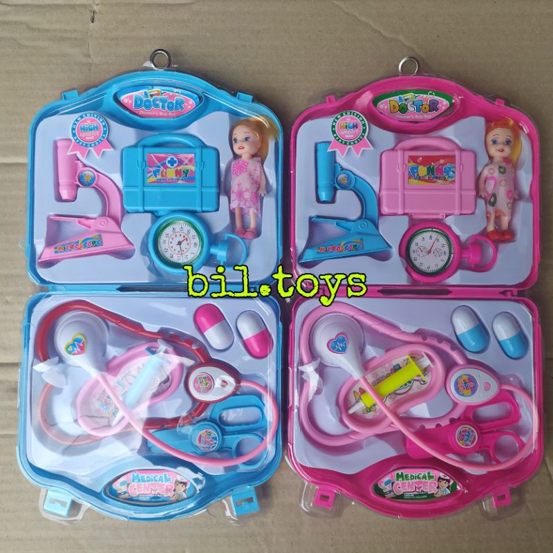MAINAN ANAK PEREMPUAN LAKI LAKI PERAN DOKTER MAINAN DOKTER DOKTERAN MAINAN DOKTER KOPER + BONEKA