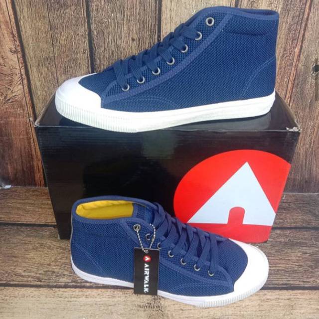 SEPATU SNEAKERS TALI PRIA (Airwalk) NAVY - KNITO | AIRWALK MURAH | FASHION PRIA ORIGINAL | MATAHARI