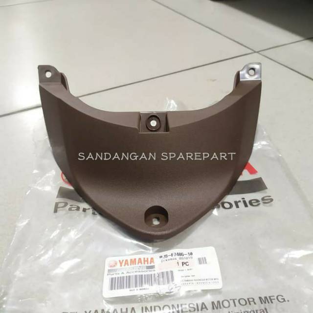 COVER SAMBUNGAN BORDES TUTUP MESIN BAWAH JOK FINO FI 125 COKLAT ORIGINAL BJ8-F7486-10