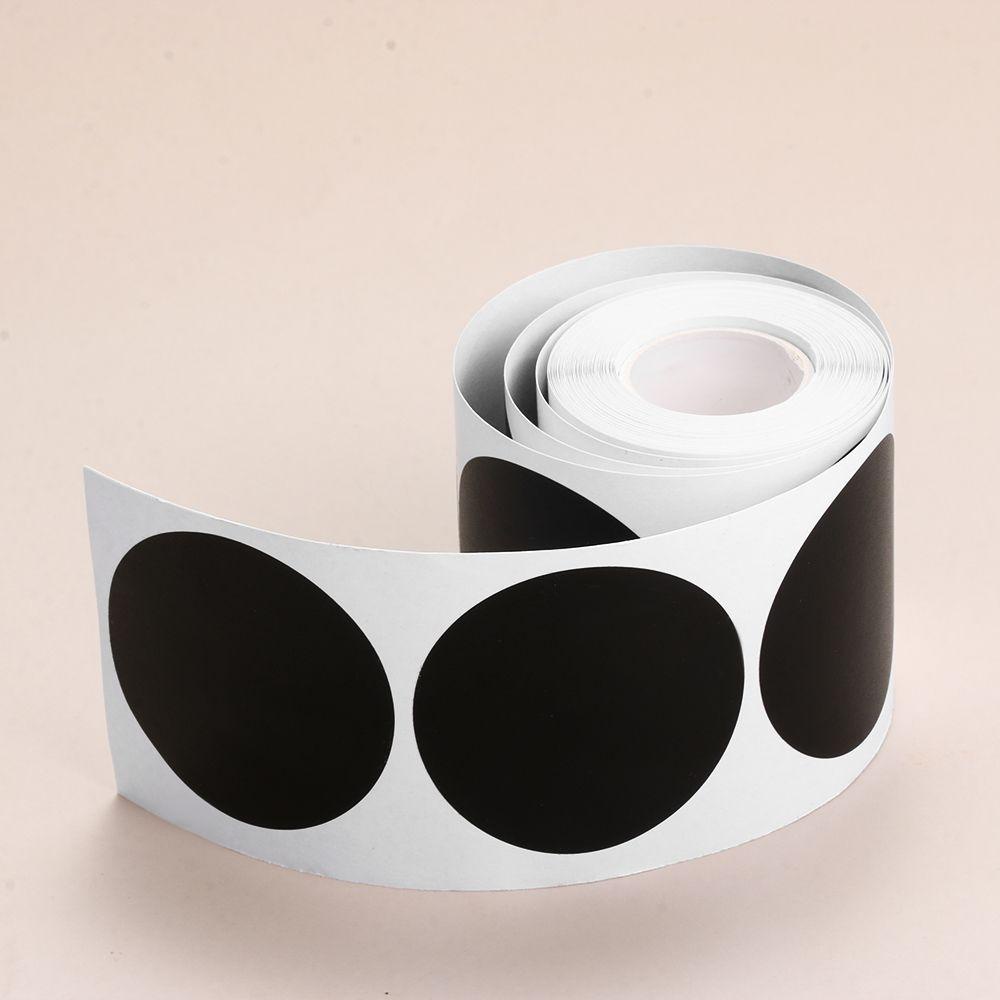 Populer 120pcs/roll Label Bulat Stiker Dapur Papan Tulis Bumbu Blackboard Label