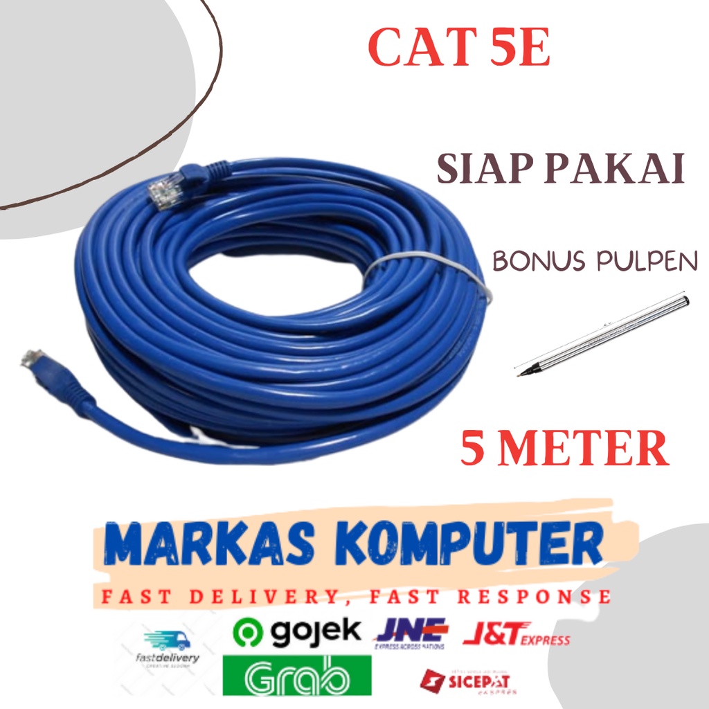 Kabel LAN 5M CAT 5 / Kabel UTP 5 Meter Pabrikan HIGH QUALITY