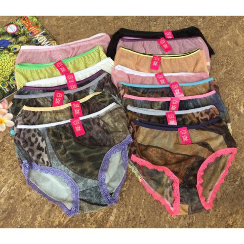 Celana Dalam Wanita Boxer Renda Brukat Sexy Transparan#86012