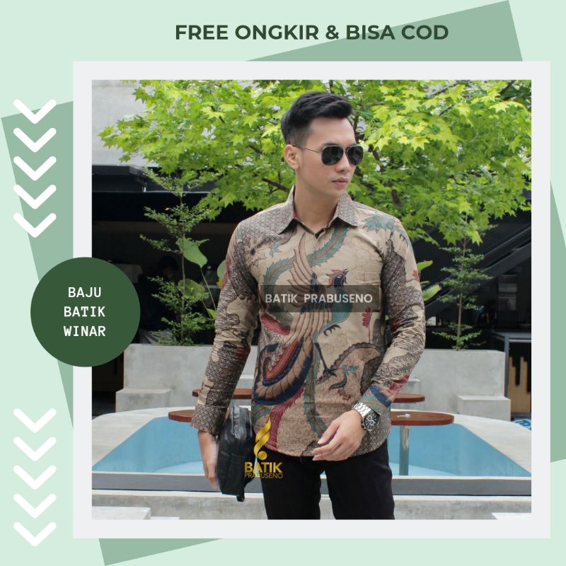 Motif Pradipta Pakaian Pria Prabuseno Original Jumbo Dewasa Lengan Panjang Lapis Furing Harga Murah 