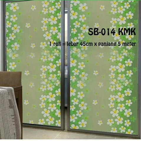 GD STIKER KACA UK 45CM X 5 METER SB 014 MOTIF BUNGA SAKURA HIJAU STICKER SETIKER WALLPAPER PINTU JENDELA KACA BUAT KAMAR MANDI DEKORASI DECOR DEKOR RUMAH WALPAPER SANBLAST WELPEPER SANBLAS SUNBLAST SUNBLAS LEMARI