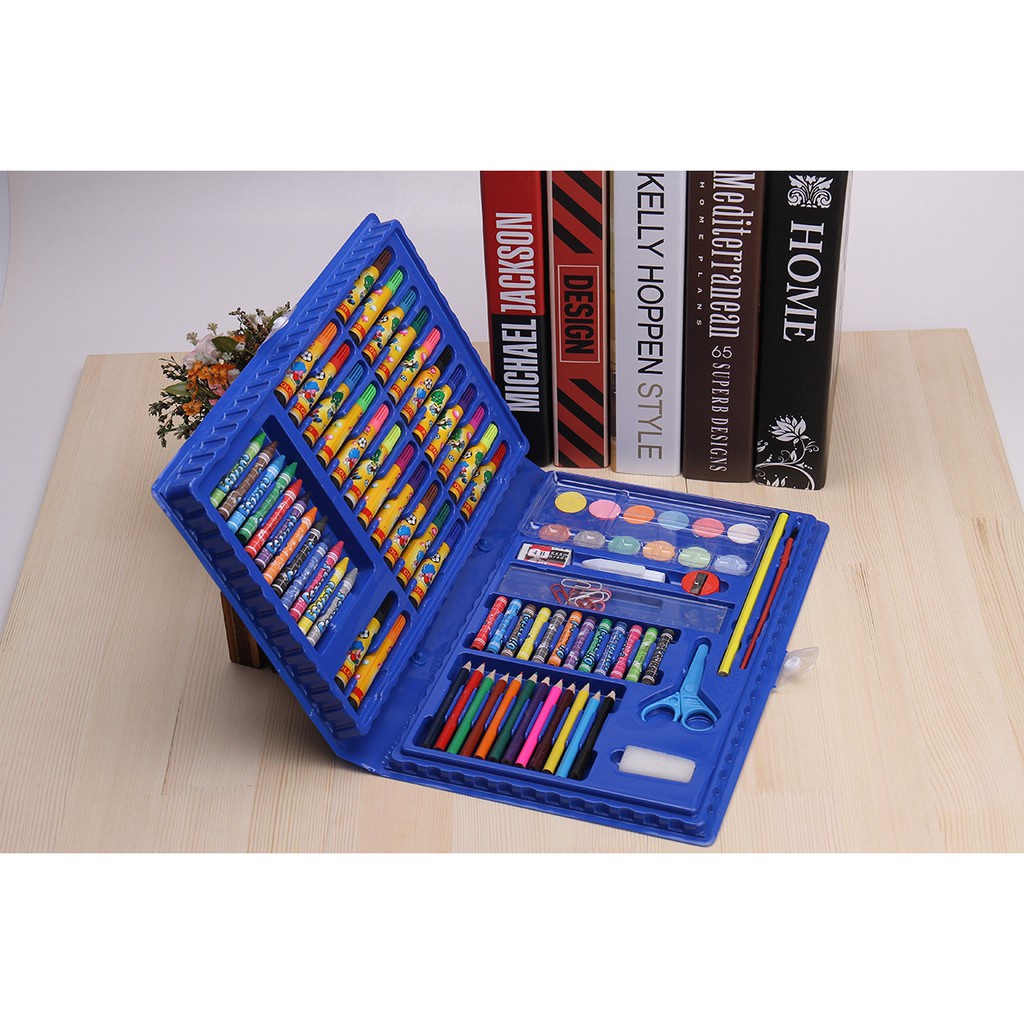 Swopply Crayon Set Isi 86 Pensil Warna Cat Air Alat Lukis Karakter Stationary Color Pencil