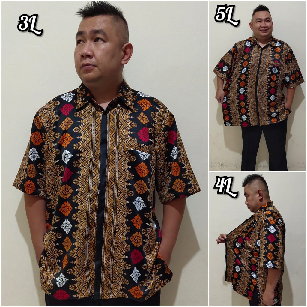 SB Collection Atasan Kemeja Fadli Super Jumbo Batik Modern Pria