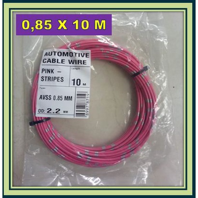 KABEL BINTIK 0.85 MM MERAH MUDA / KABEL 0,85 MM SERABUT TEMBAGA BODY MOBIL / KABEL TEMBAGA PINK