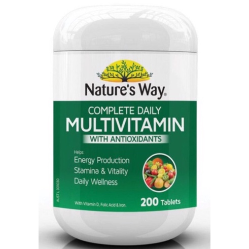 NATURE'S WAY MULTIVITAMIN WITH ANTIOXIDANTS 200 TABLETS