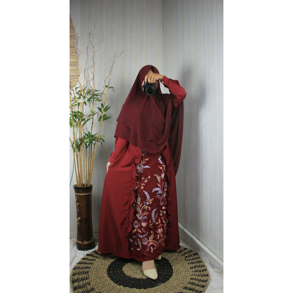 GAMIS TILE DOT  DBROKAT SYARI thabita AYUMI  MAXMARA BRUKAT MEWAH PESTA GAUN MUSLIMAH baju