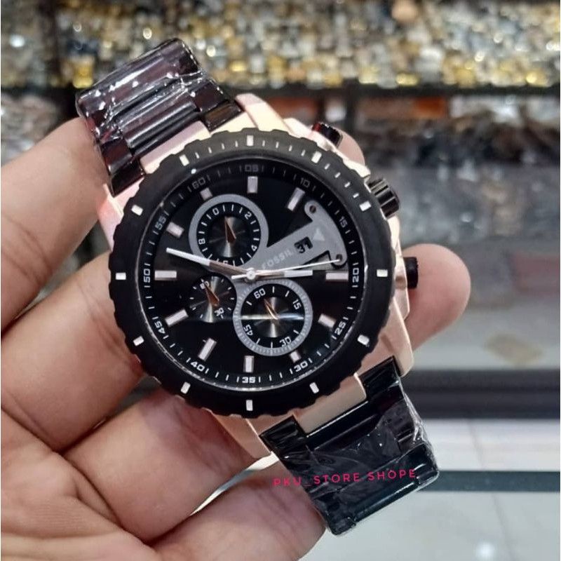 Jam Tangan Pria ES6137 Chrono Variasi Include Exclusieve Box dan Baterai Cadangan