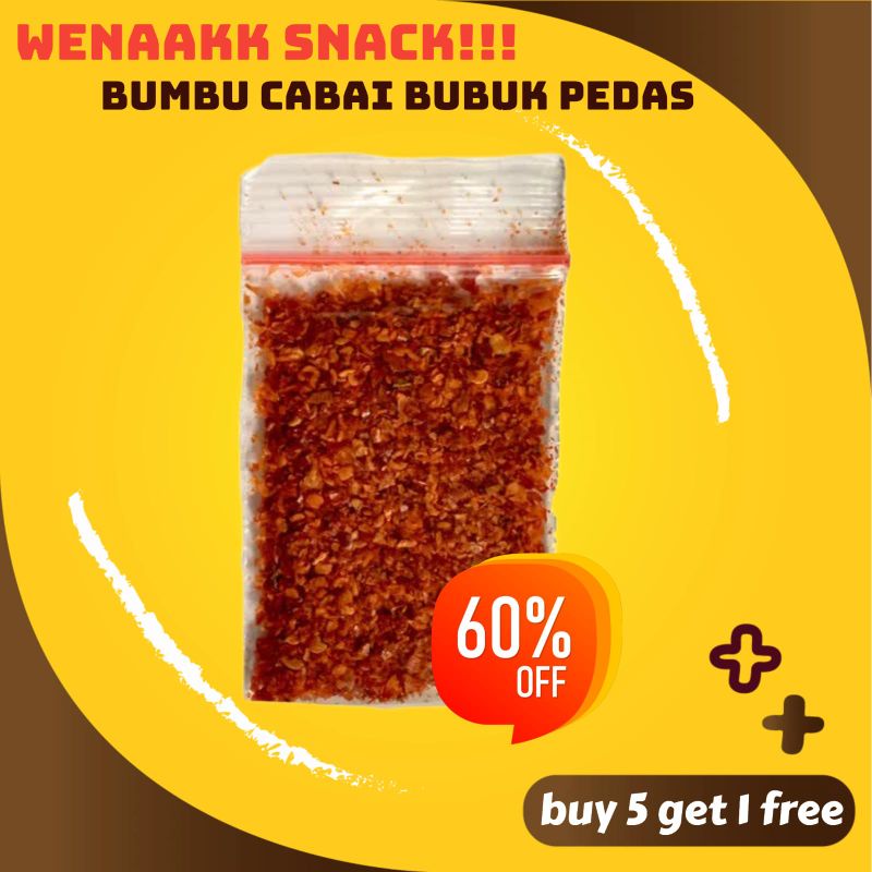 

(PROMO) cabai bubuk bumbu tabur Seblak pedas/ cabe bubuk tabur instan