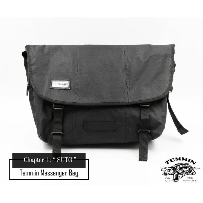 Tas Selempang TEMMIN Messenger Bag - "SUTG chapter 1" - Black Onyx