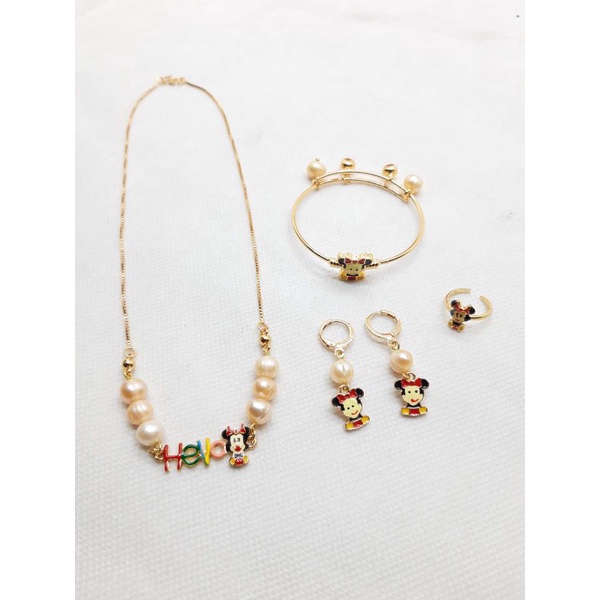 BERSERTIFIKAT SET MUTIARA ANAK MUTIARA AIR TAWAR LOMBOK KALUNG GELANG ANTING CINCIN MUTIARA ANAK