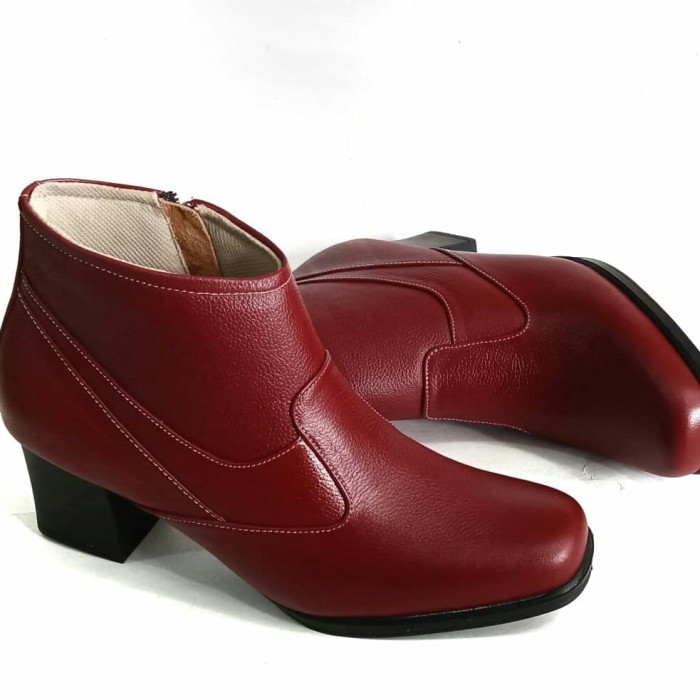 SEPATU BOOTS WANITA KULIT SAPI ASLI PAPIRUT
