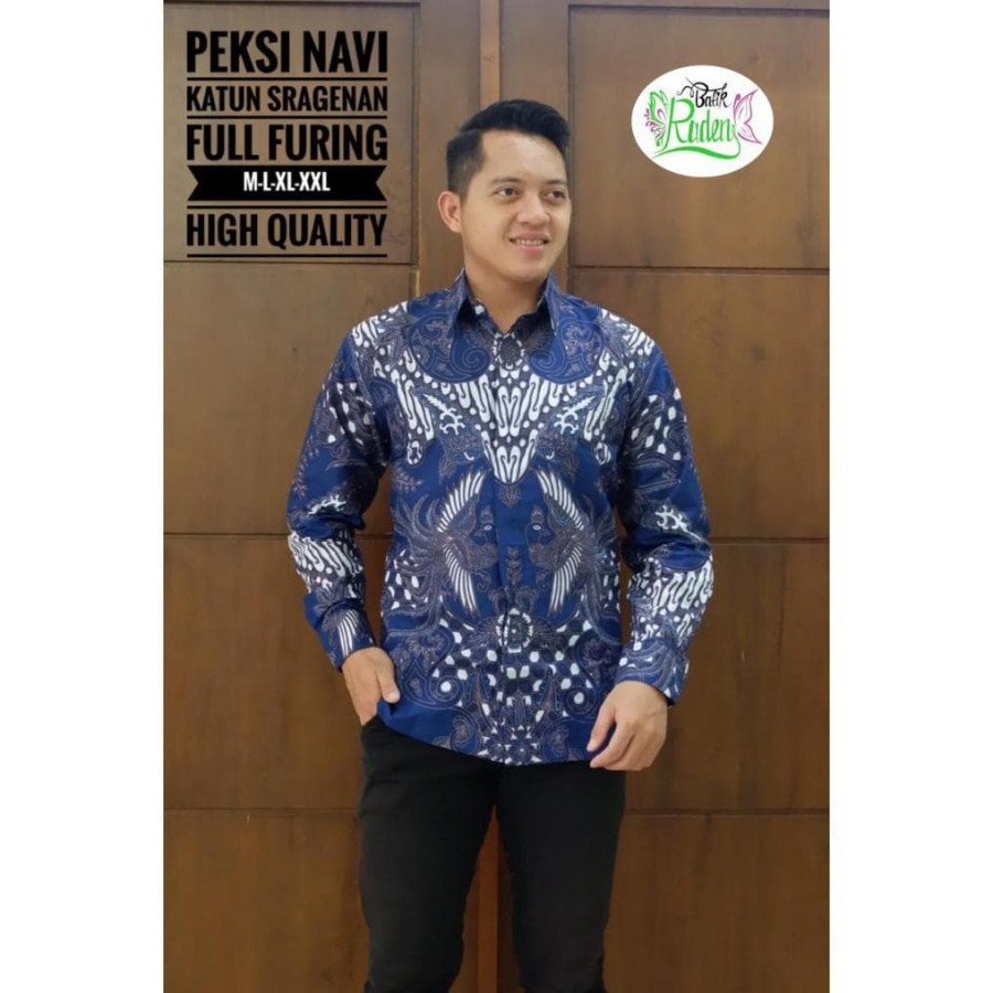 Peksi Dongker KEMEJA BAJU BATIK PRIA SOLO LENGAN PANJANG FULL FURING KATUN HALUS PREMIUMRADEN ASWOTOMO PAKISTAN BIMA GALING PURWO NEW KRISNAMUKTI DANURDARA SAWUNG SAR  SEKAR PEKEN KAMANDANU WIKRAMA SINGA SOGAN MODANG KUNGING PEKSI TRUNTUM SATYA KENCONO