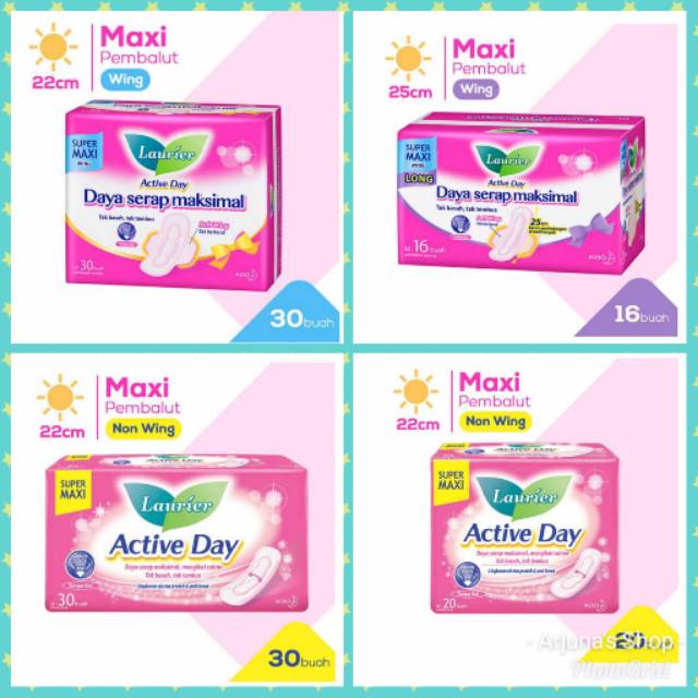 LAURIER Active Day Wings / Non Wings 30 pads