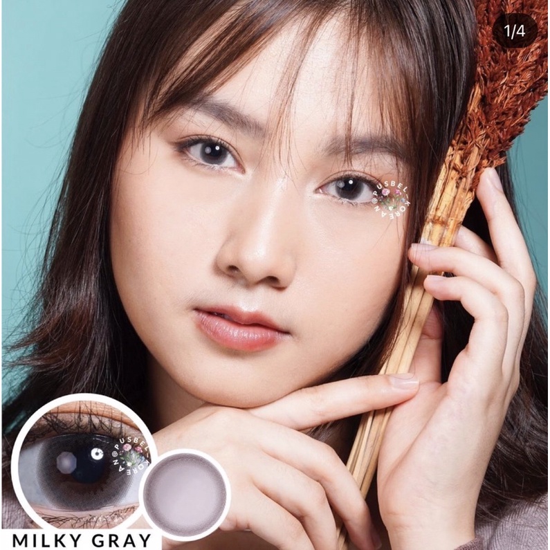 Milky brown gray &amp; black softlens korea natural