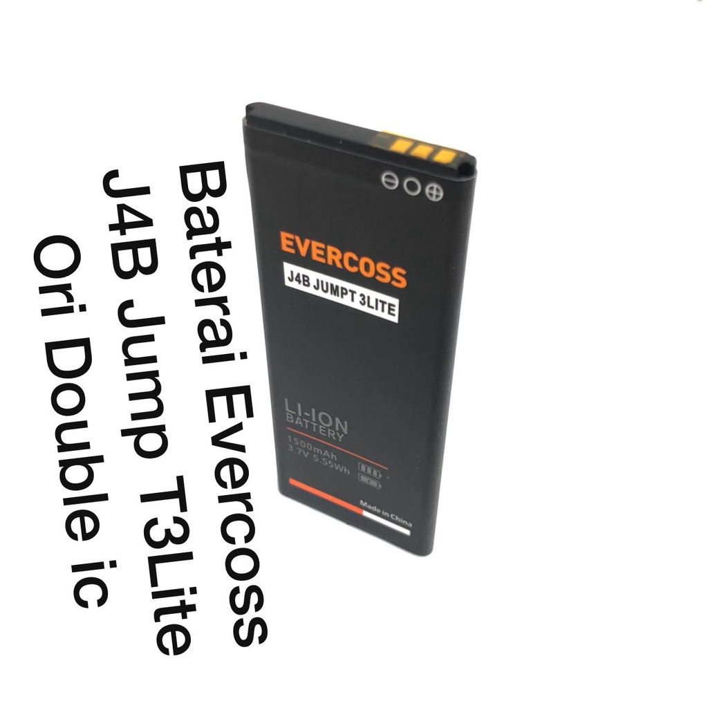 Baterai Evercoss J4B Jump T3 Lite Original Double Power Batre Battery HP Evercross Cross non packing