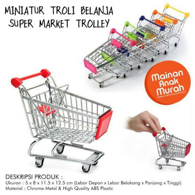 Miniatur Troli Mini Unik bisa untuk dudukan Hp atau Souvenir dan Kado trolicp