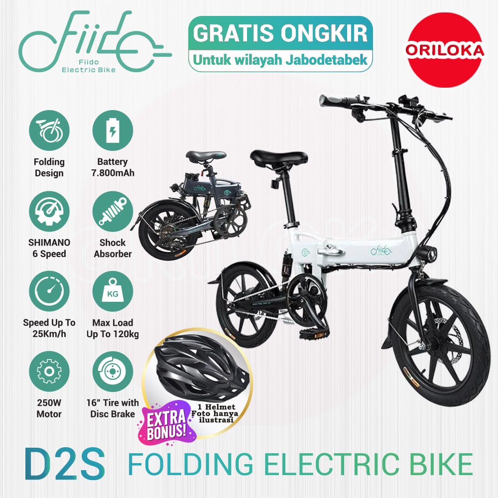 Fiido D2S Foldable Smart e-BIKE with 6 Speed Shift / Sepeda Listrik