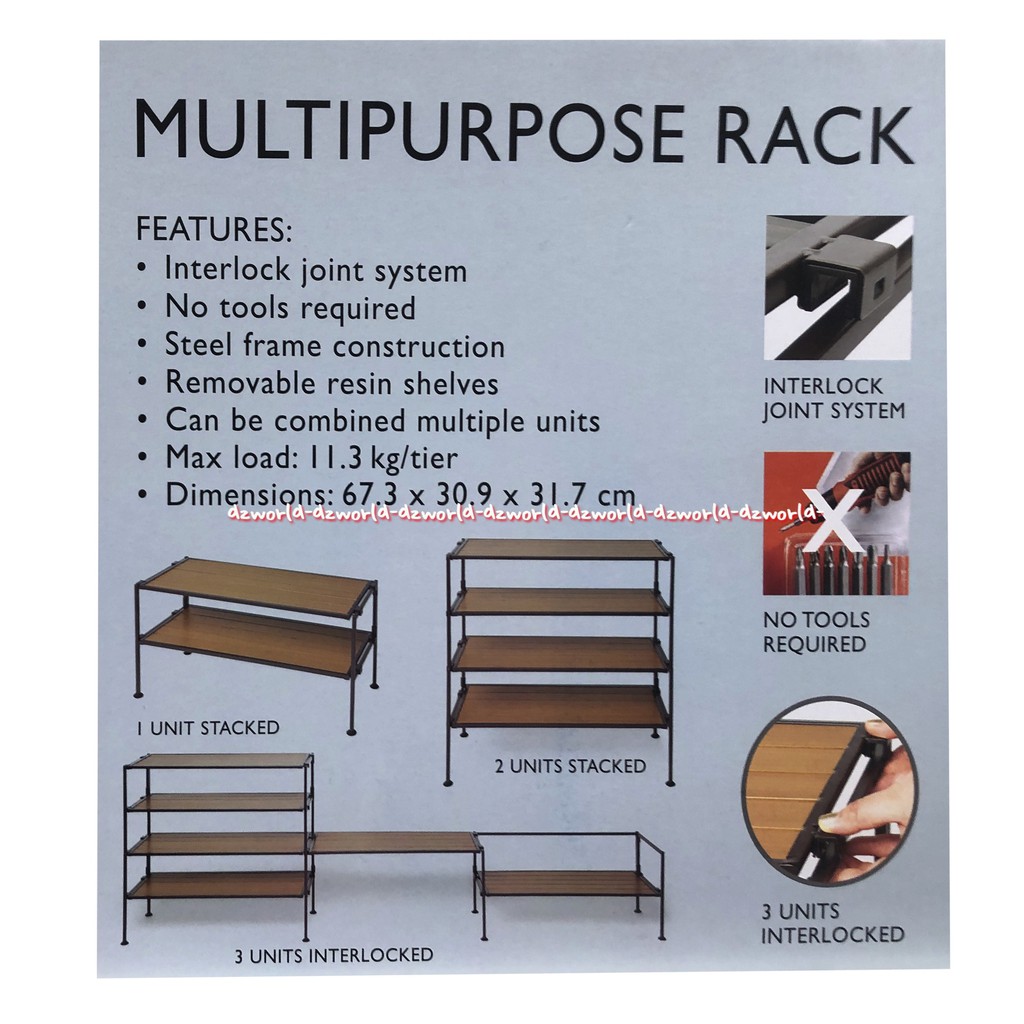 Masterspace Multipurpose Rack Rak Sepatu Bisa Susun Bertingkat 67x30cm Master Space Tempat Penyimpanan Rak Sendal Sepatu 3tingkat