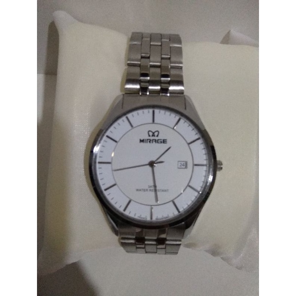 jam tangan mirage rantai silver pria Original tahan air