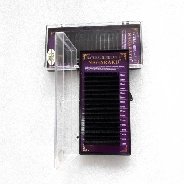 NAGARAKU Mink Eyelash Extensions untuk tanam bulu mata Curl D D0.15 D0.07 D0.10 mink lashes single size Bulu Mata Plasu