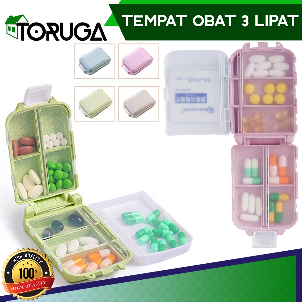 Kotak Obat Lipat 3  -Tingkat nordick P875 ( 8 sekat / Kotak )