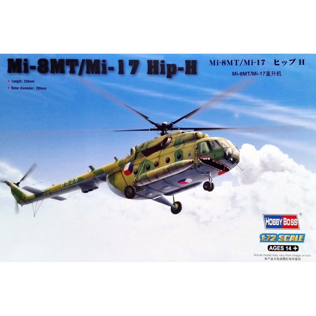 Model Kit Helikopter Militer Mil Mi-8 Mi-17 Hip Hobby Boss Skala 72
