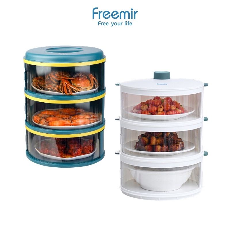 freemir 3sunsun Tudung Saji Bertingkat Food Cover Rak Susun Penyimpanan Makanan Meal Cover Multilaye