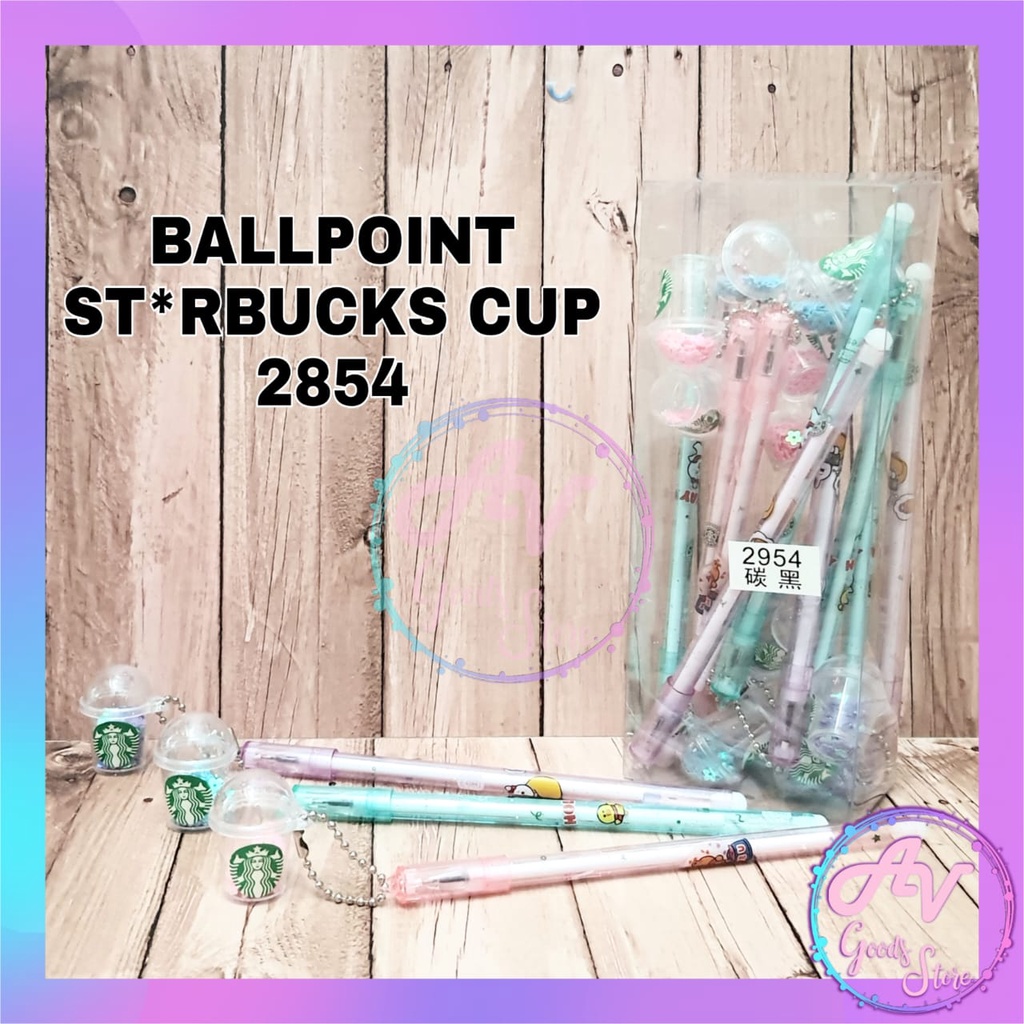 

Ballpoint / 12Pcs Pulpen Gel Starbucks Cup / 1Lusin Pulpen Gelas Starbuck 2954
