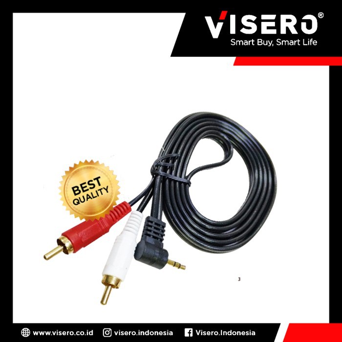 Cable RCA/Kabel RCA/Cable AV/Kabel AV BG 1.5M 2 To 1 Jack L Visero