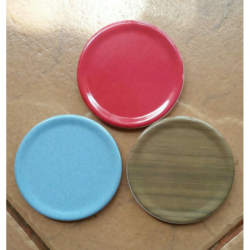 PRELOVED ONYX TUTUP & TATAKAN GELAS MELAMINE / Melamin 2in1