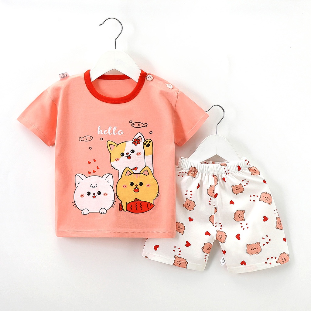 Cherry COD Setelan Anak Import / Baju Anak Laki Laki / Baju Anak Perempuan SLP89