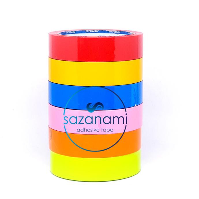 

Diskon Isolasi Warna 1" Inch 24Mm X 50M Sazanami Lakban Selotip Solasi Bening Ori