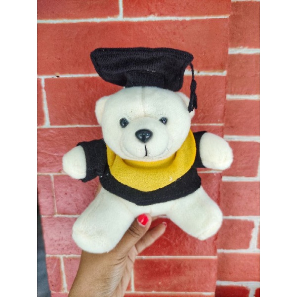 BONEKA WISUDA KECIL BONEKA BUKET TEDDY BEAR TOGA SET BONEKA SOUVENIR UNIK 13-15CM