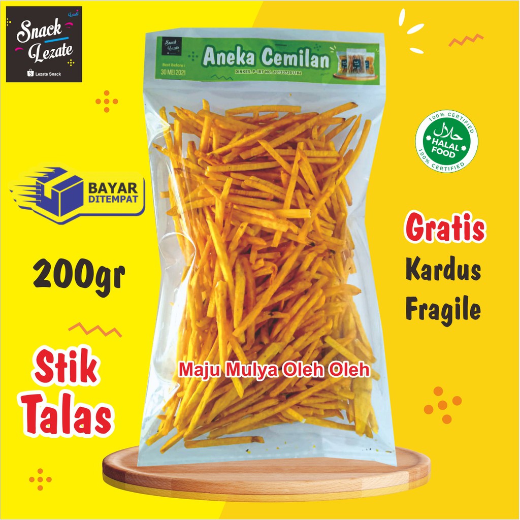 

Lezate Snack - Keripik Talas 200gr / Stik Talas Rasa Gurih Asin / Kripik Talas / Stick Talas