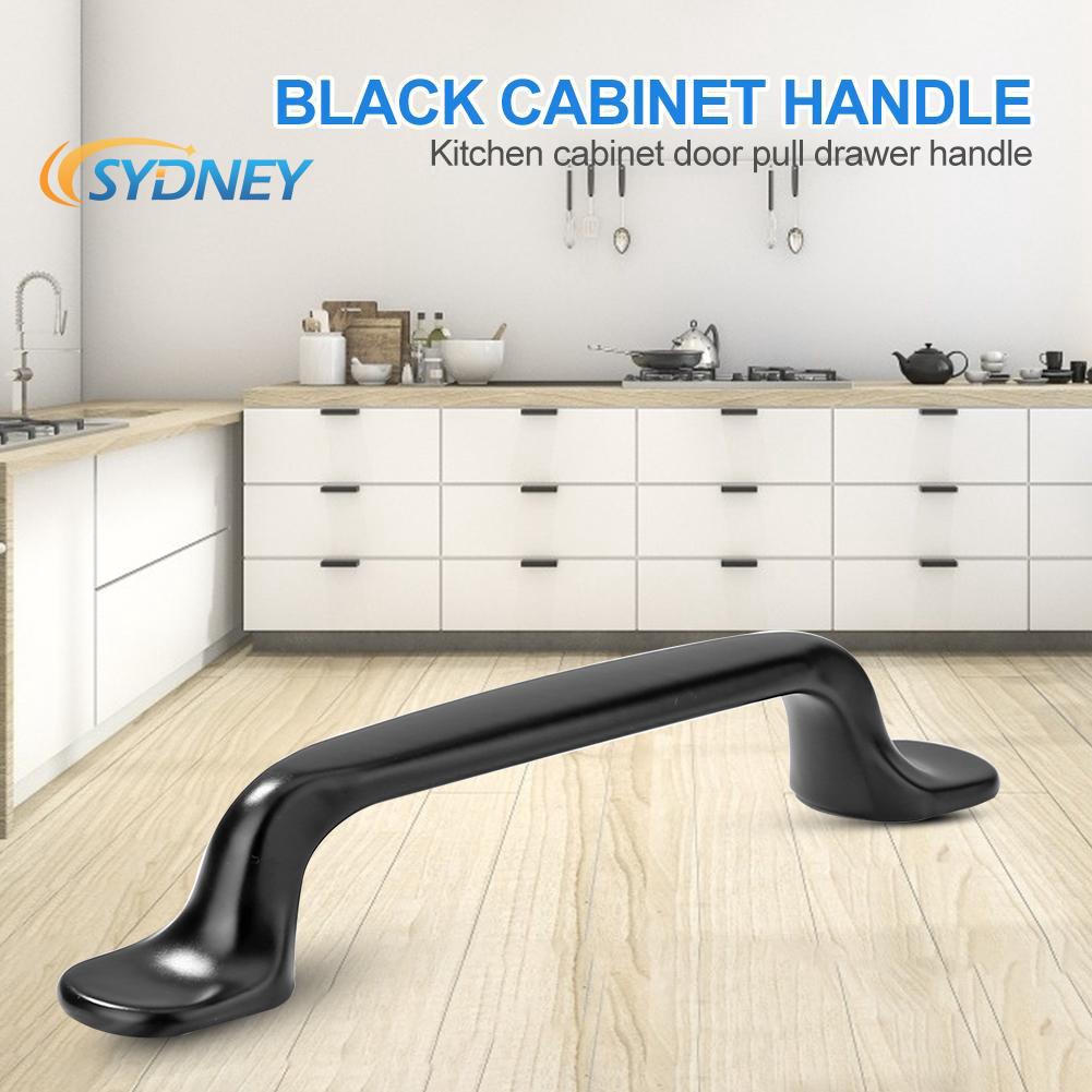 In Stock Zinc Alloy Black Cabinet Handles Kitchen Cupboard Furniture Drawer Hardware Shopee Indonesia
