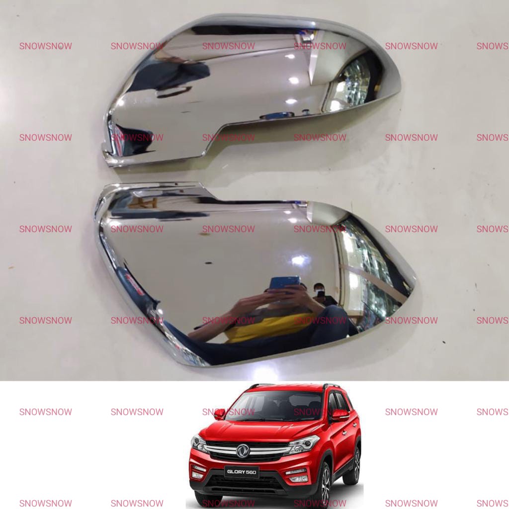 Cover Spion DFSK Glory 560 2019 2022 UP Hitam Chrome