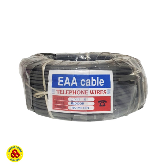 EAA Kabel telp Isi 4 @100m Kabel ITC 4x0.6 100 Meter EAA 4 x 0,6 Roll