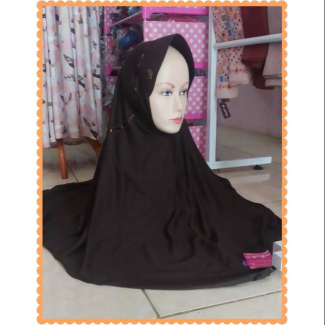 Kerudung Rabbani hemy size l coklat