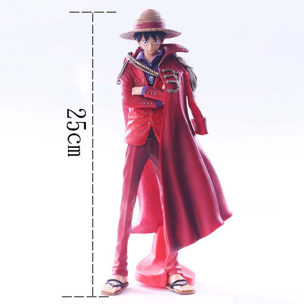 NEEDWAY Patung Anime Figure Luffy Koleksi Model The Ultimate King Dekorasi Desktop Jubah Merah Mainan Figure