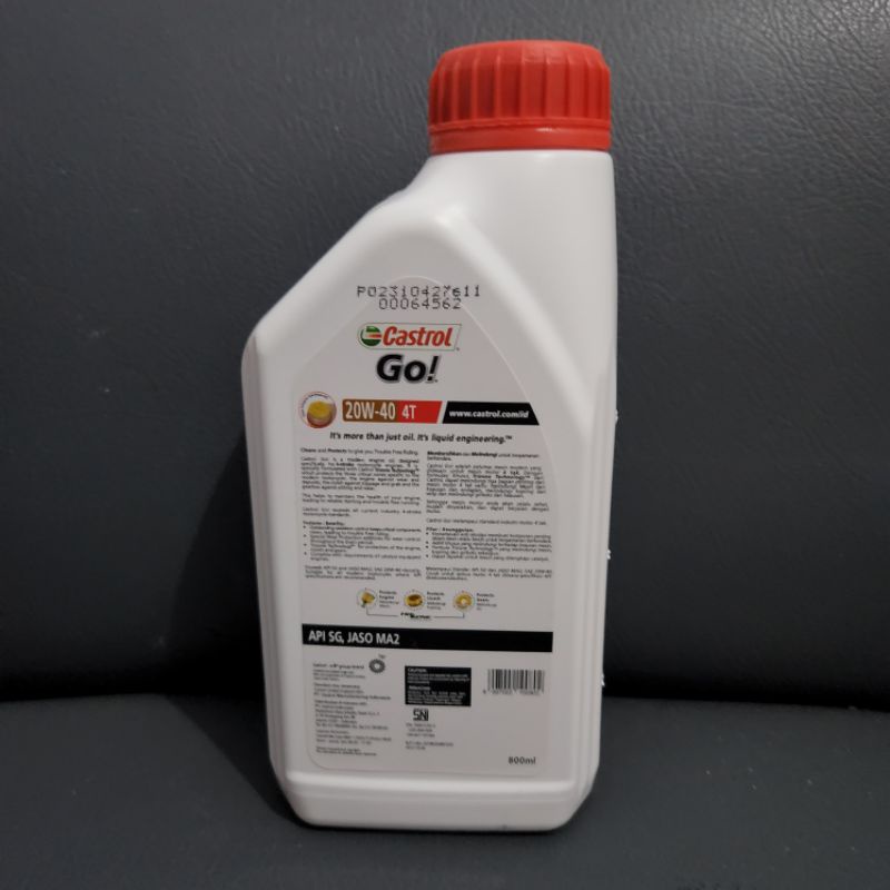 Oli Mesin Castrol GO 20W 40 4T Oil Motor Bebek 800ml 0.8L